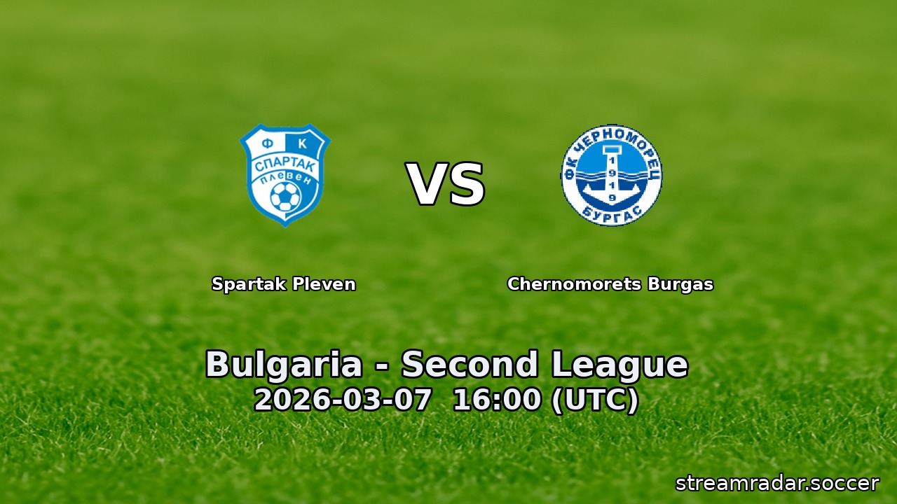 Spartak Pleven vs Chernomorets Burgas