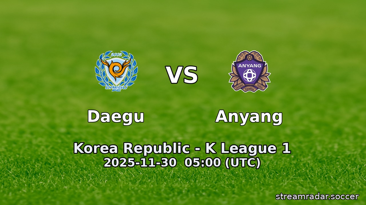 Daegu vs Anyang