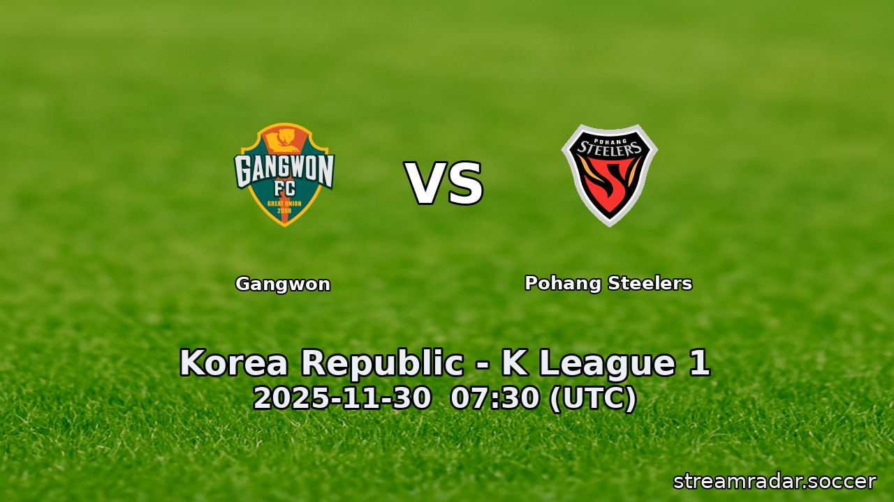 Gangwon vs Pohang Steelers