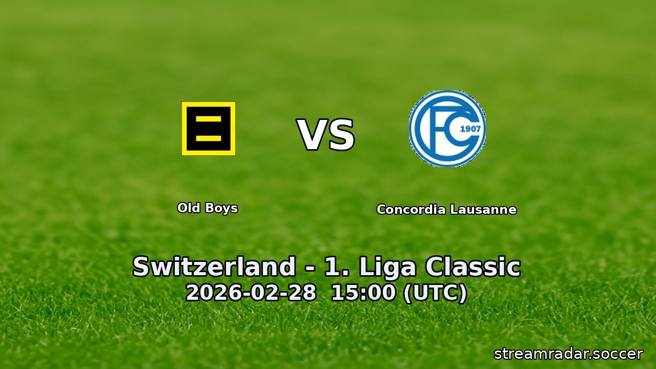 Old Boys vs Concordia Lausanne