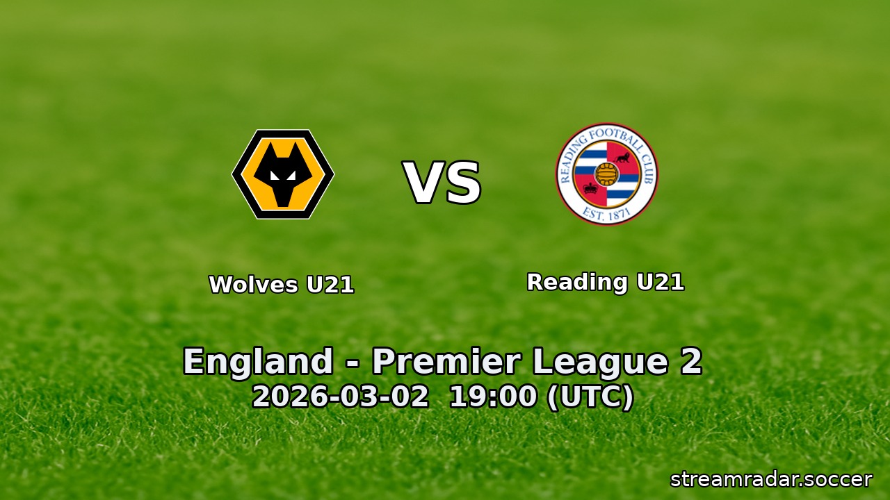 Wolves U21 vs Reading U21