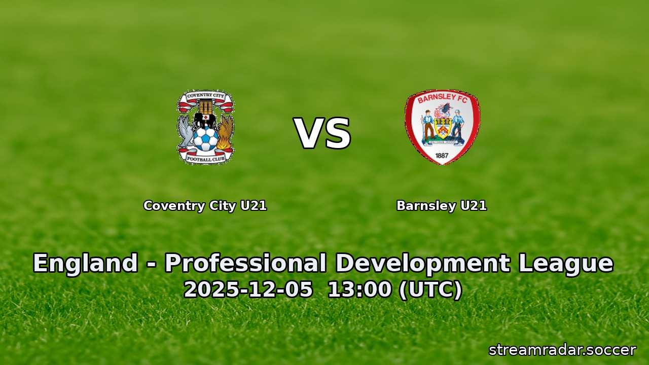 Coventry City U21 vs Barnsley U21
