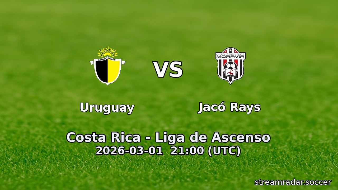 Uruguay vs Jacó Rays