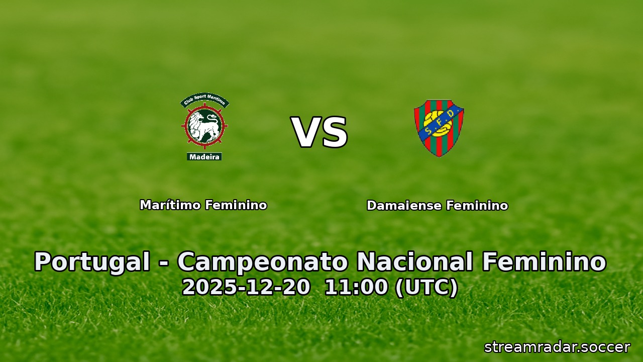 Marítimo Feminino vs Damaiense Feminino