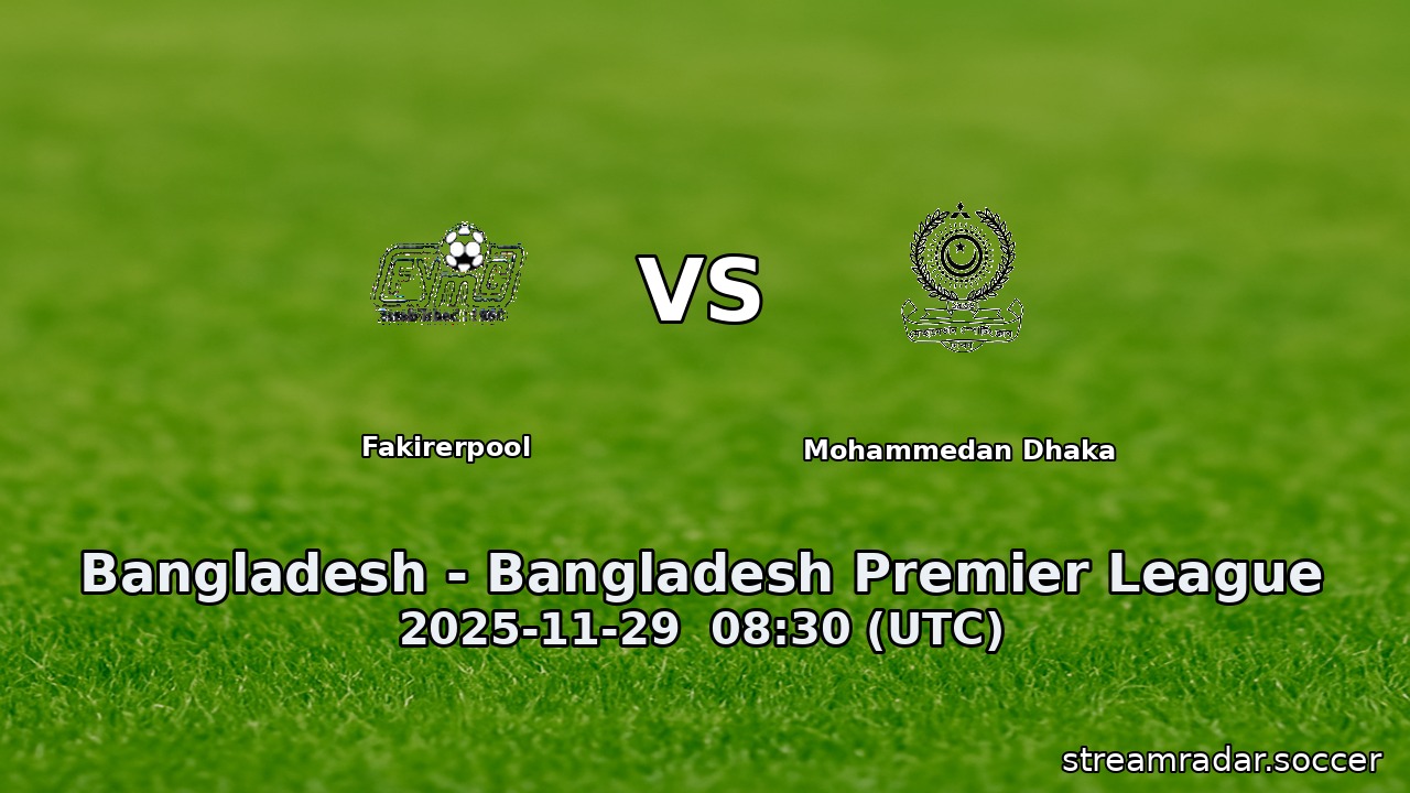 Fakirerpool vs Mohammedan Dhaka
