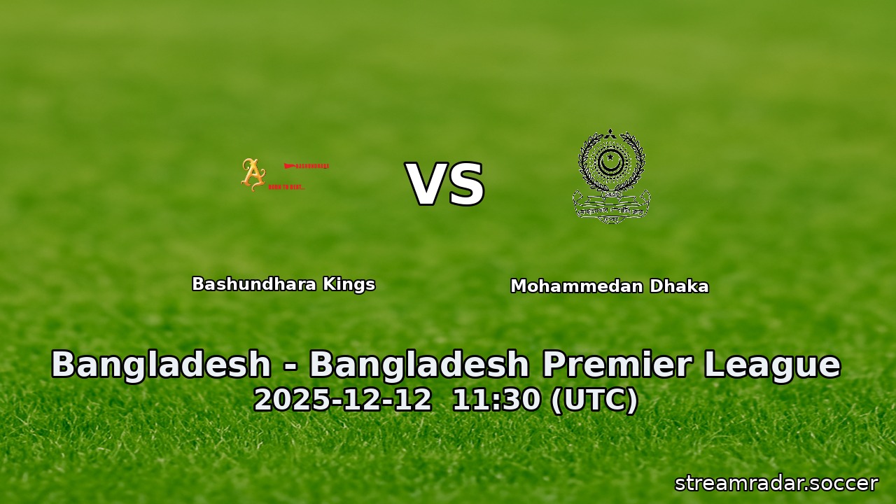 Bashundhara Kings vs Mohammedan Dhaka