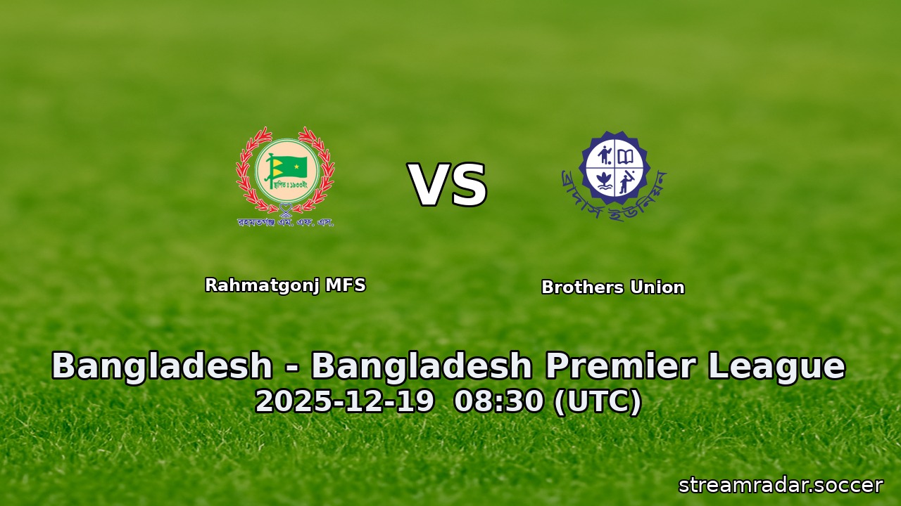 Rahmatgonj MFS vs Brothers Union