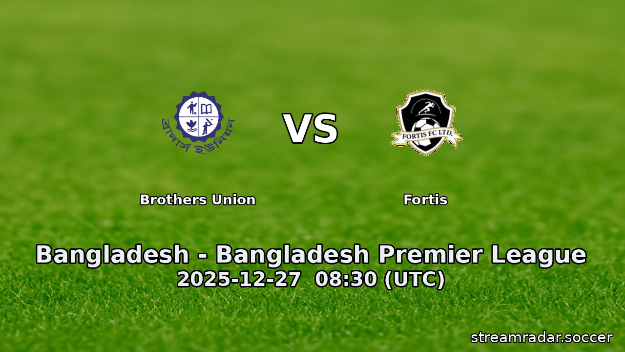 Brothers Union vs Fortis