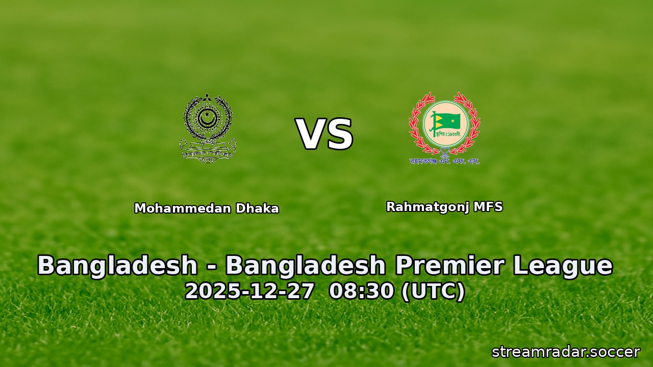Mohammedan Dhaka vs Rahmatgonj MFS