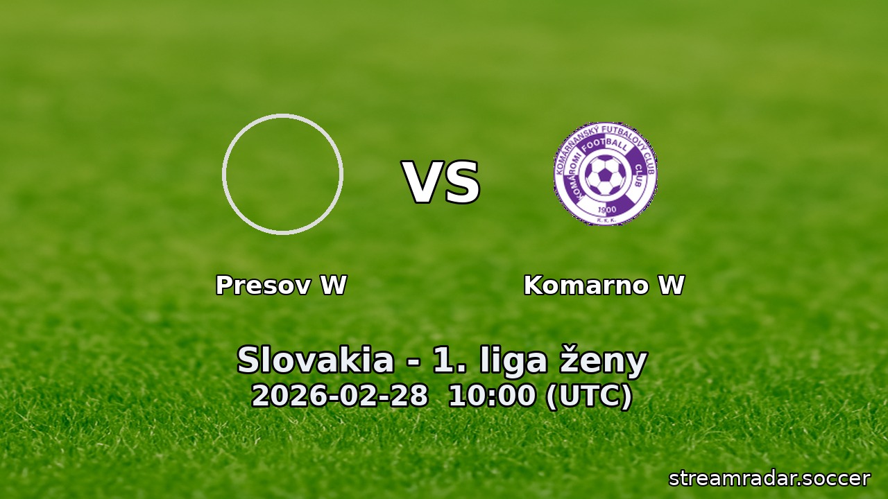 Presov W vs Komarno W