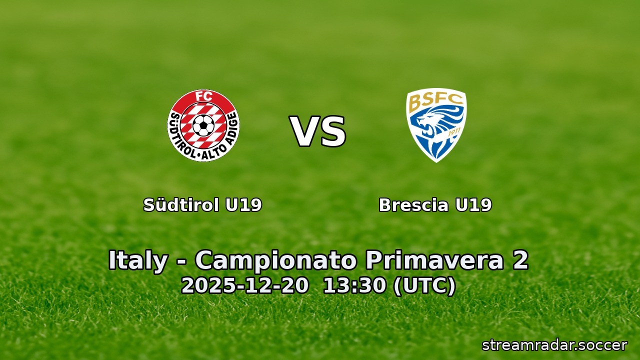 Südtirol U19 vs Brescia U19