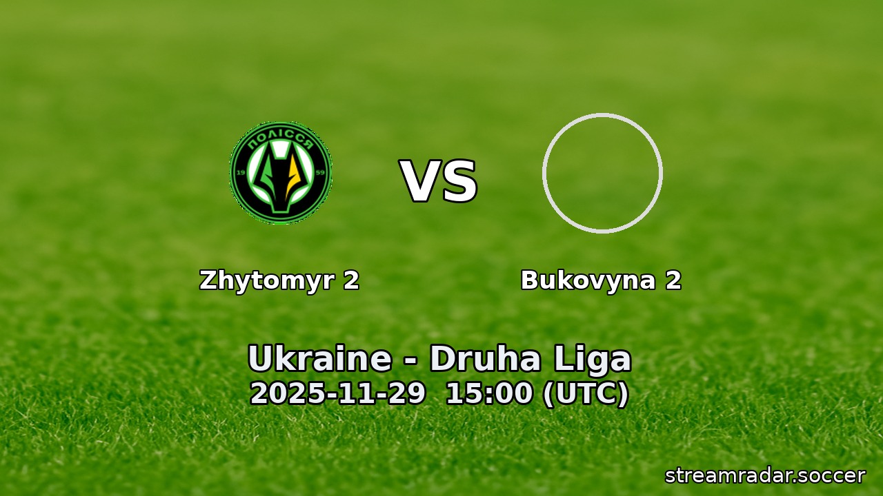 Zhytomyr 2 vs Bukovyna 2