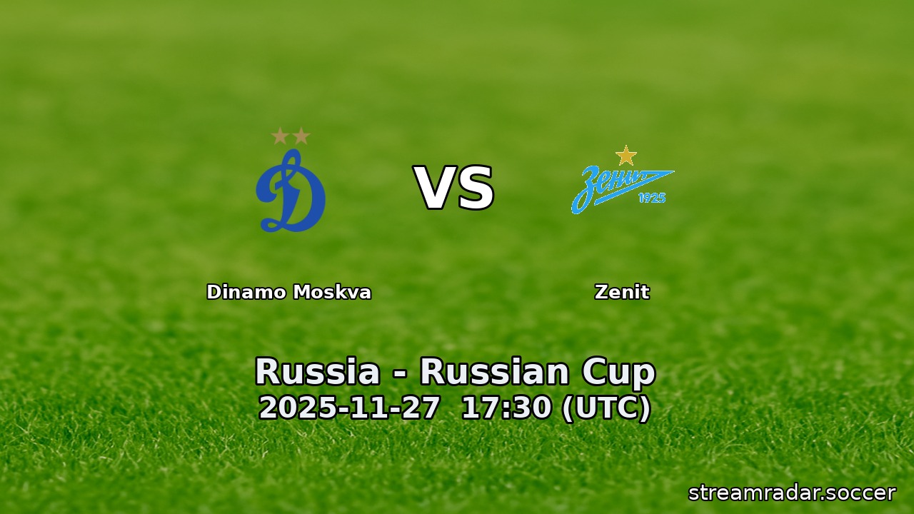 Dinamo Moskva vs Zenit