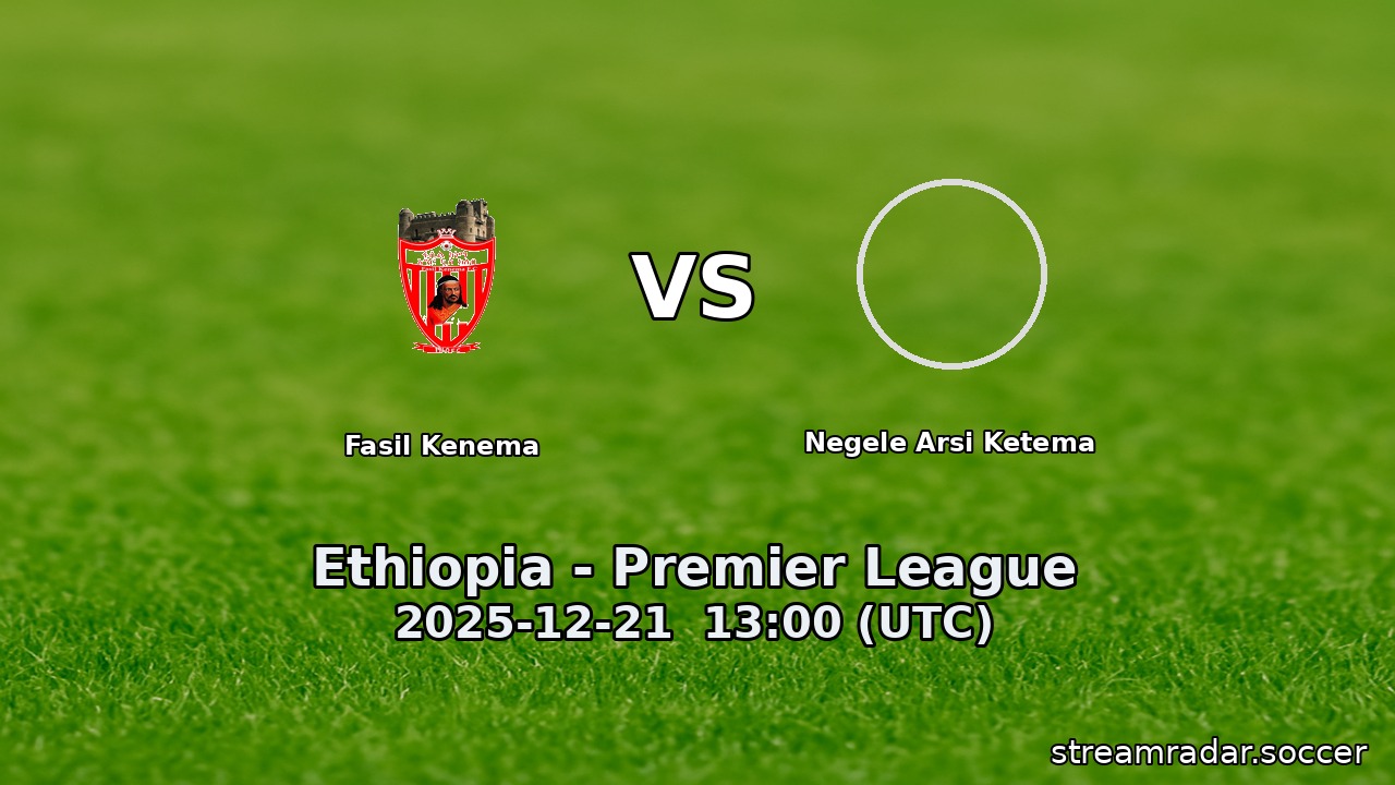 Fasil Kenema vs Negele Arsi Ketema