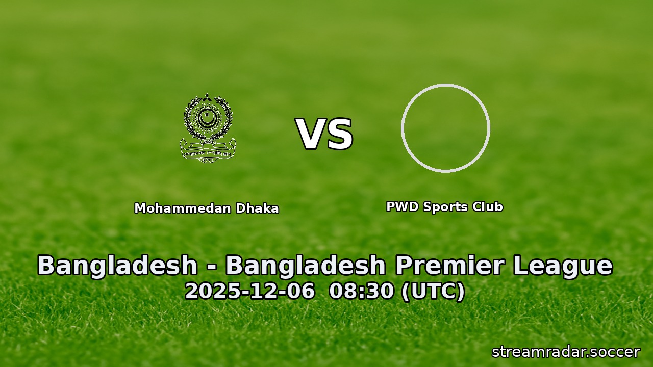 Mohammedan Dhaka vs PWD Sports Club