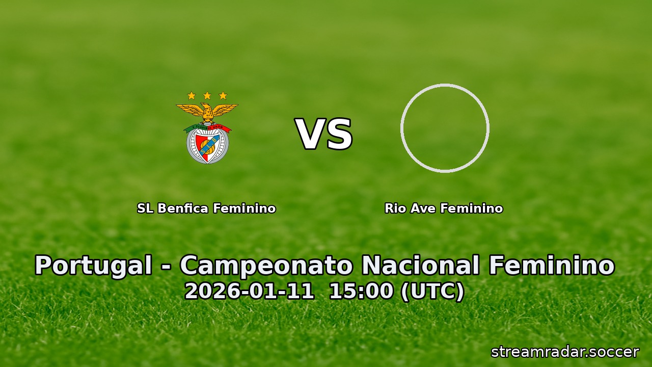 SL Benfica Feminino vs Rio Ave Feminino