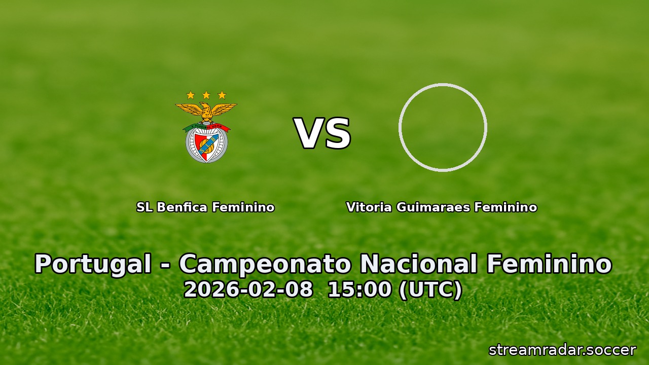 SL Benfica Feminino vs Vitoria Guimaraes Feminino