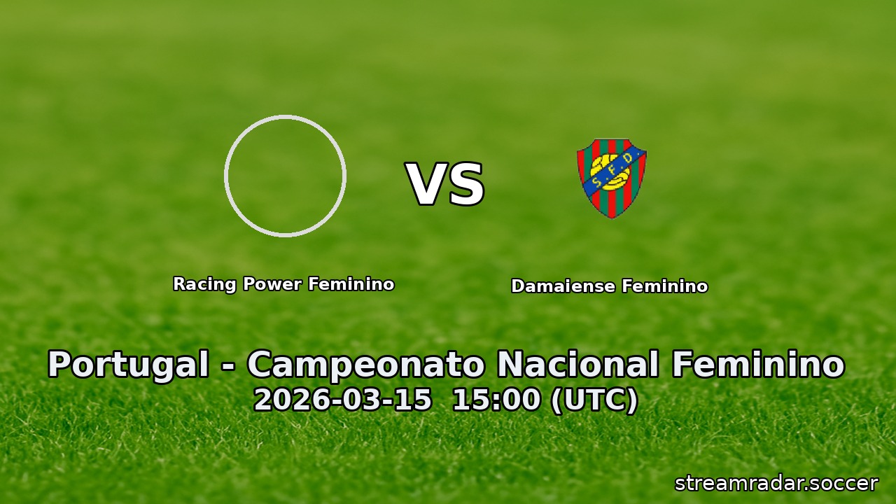 Racing Power Feminino vs Damaiense Feminino