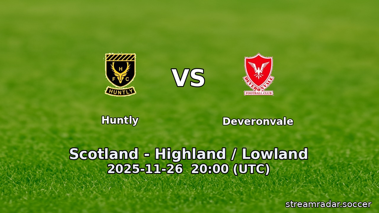 Huntly vs Deveronvale