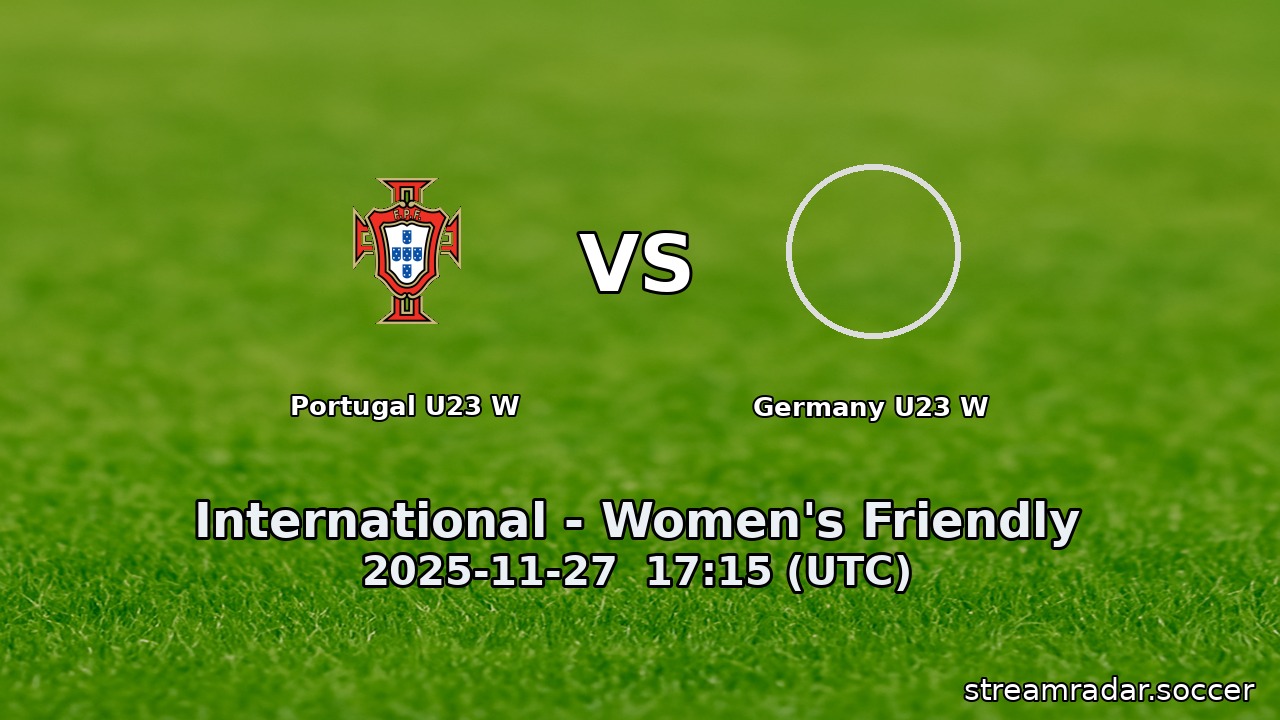 Portugal U23 W vs Germany U23 W