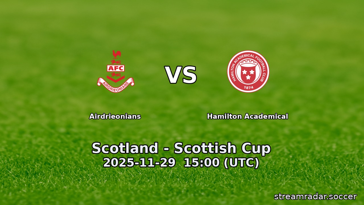 Airdrieonians vs Hamilton Academical