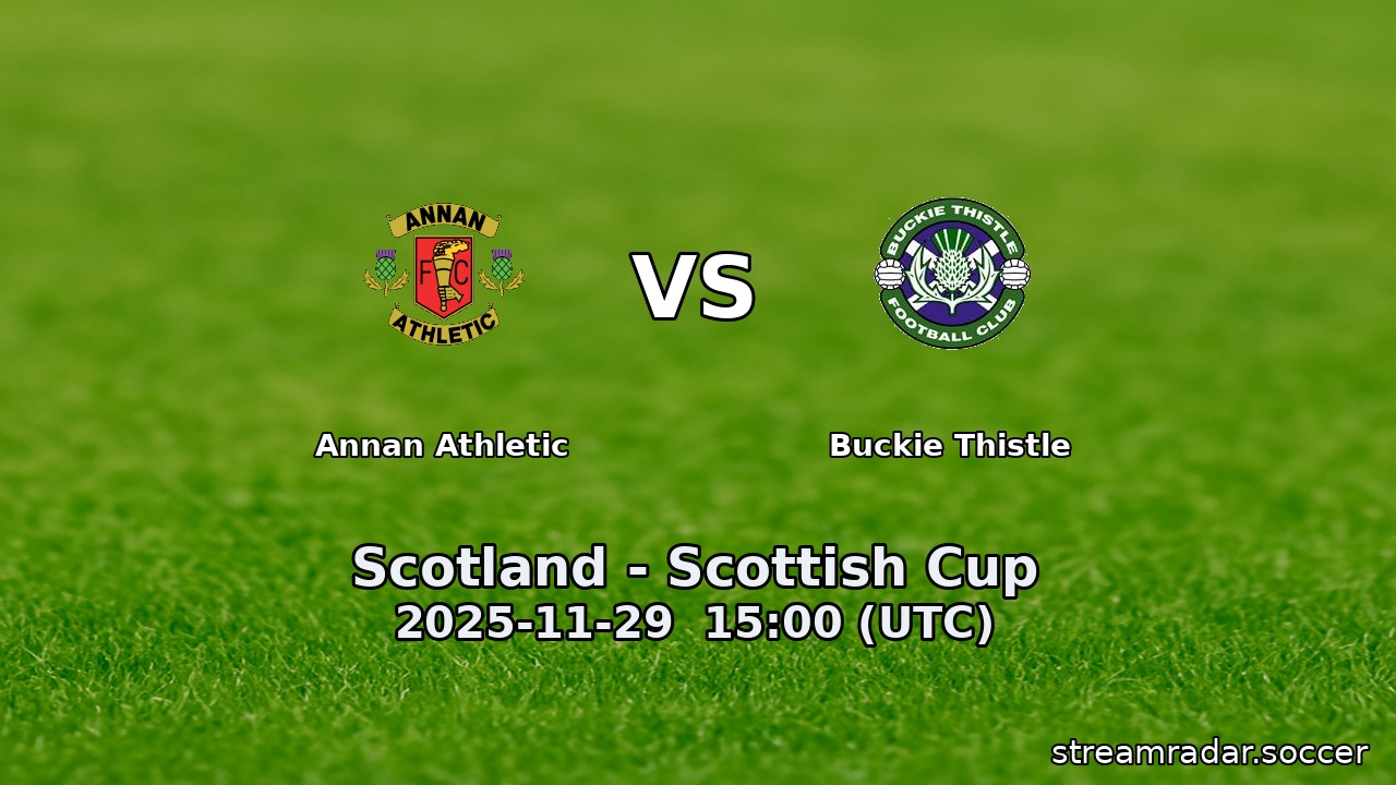 Annan Athletic vs Buckie Thistle