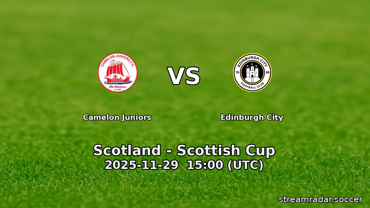 Camelon Juniors vs Edinburgh City