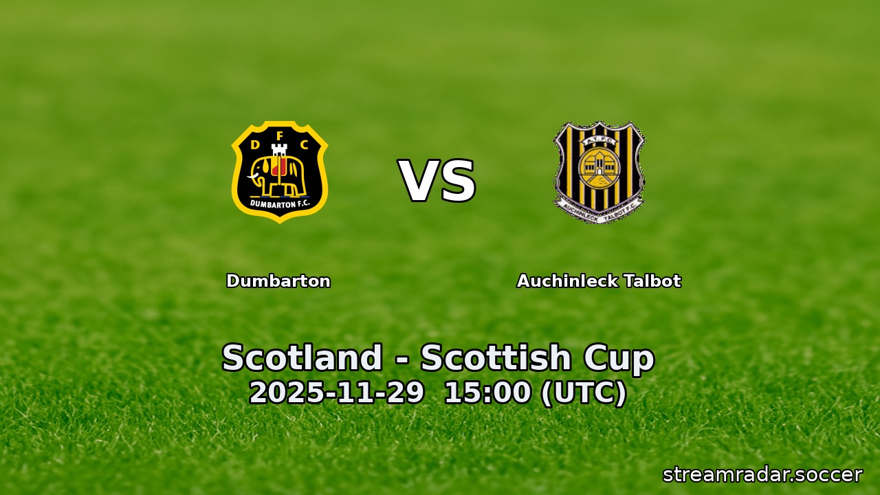 Dumbarton vs Auchinleck Talbot