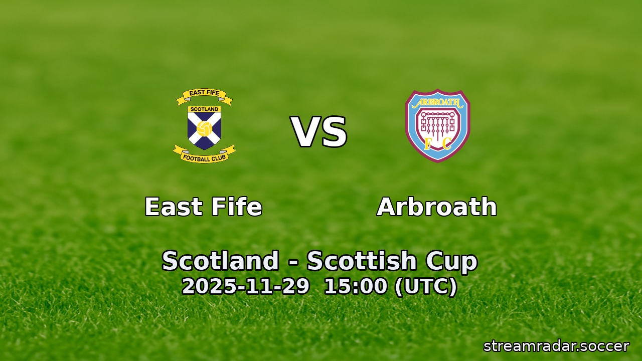 East Fife vs Arbroath