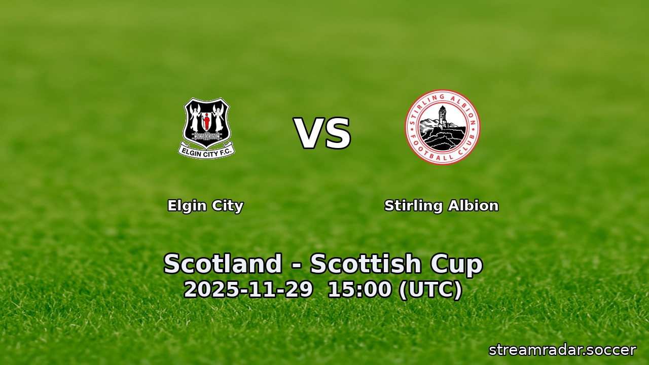 Elgin City vs Stirling Albion