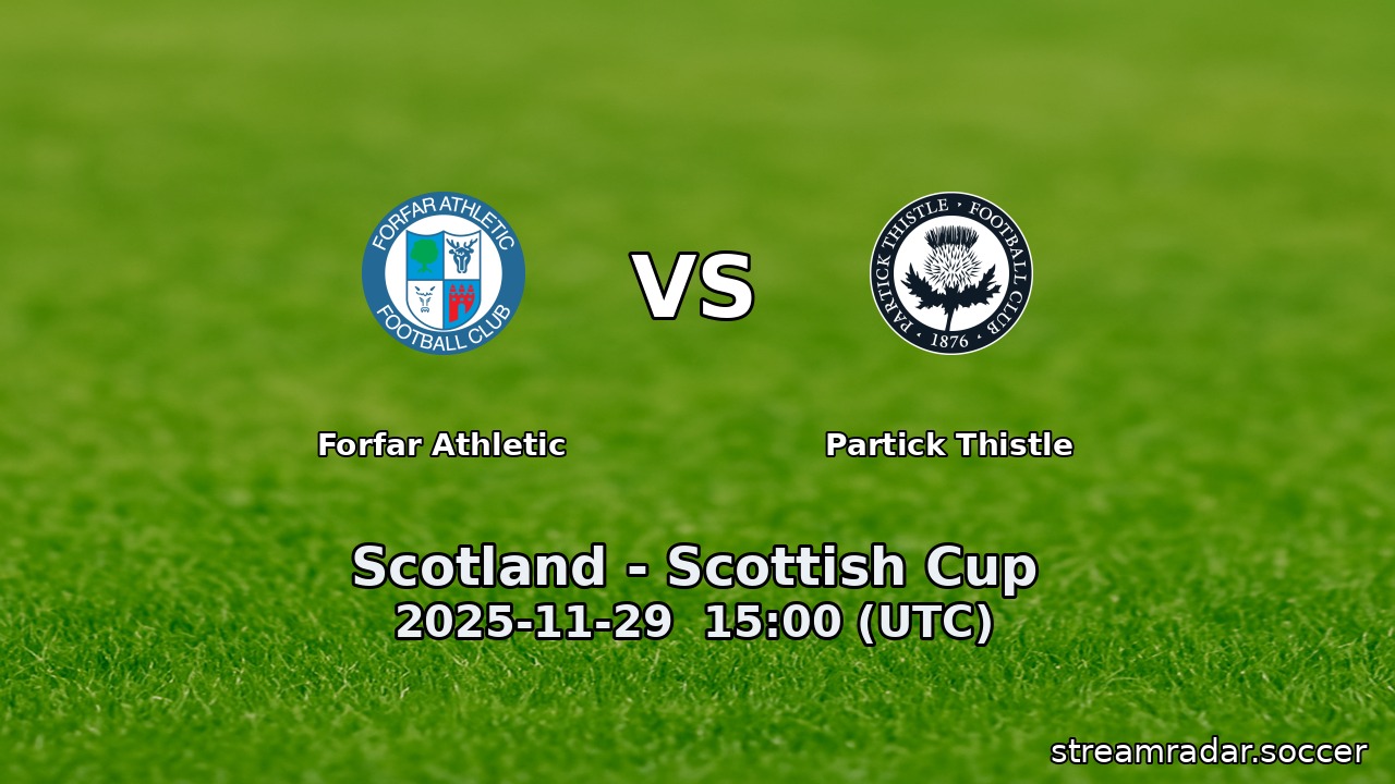 Forfar Athletic vs Partick Thistle