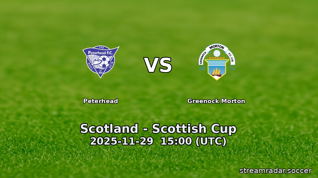 Peterhead vs Greenock Morton