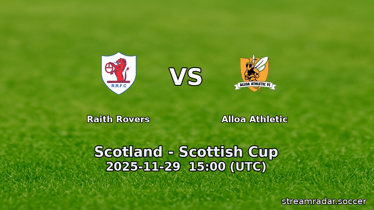Raith Rovers vs Alloa Athletic