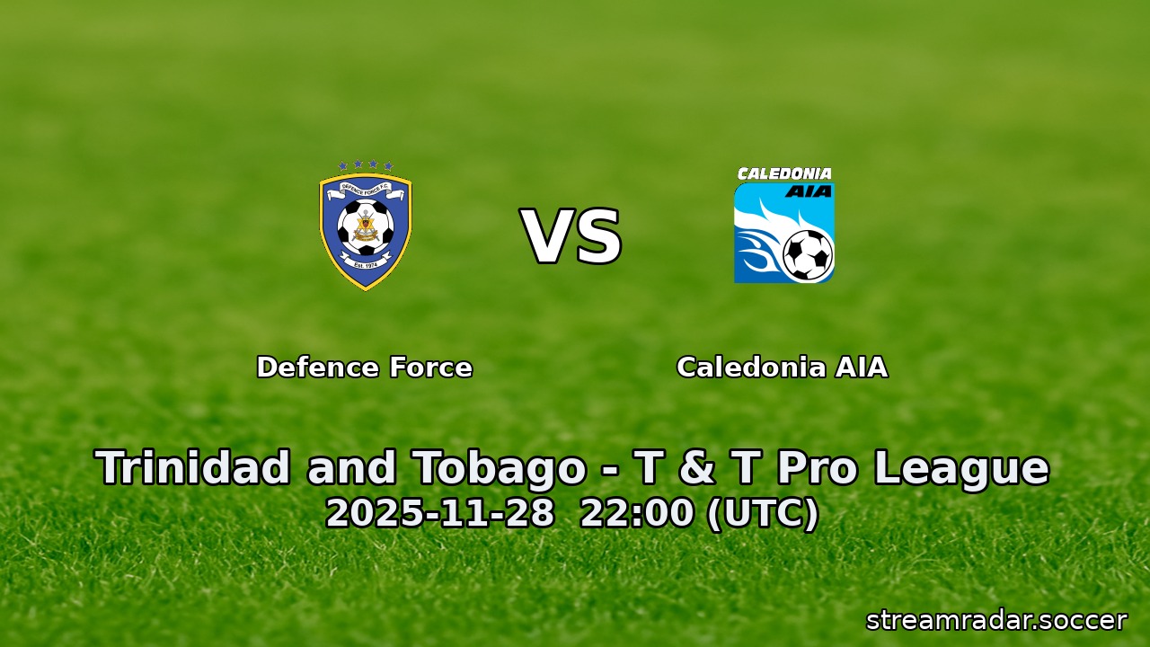 Defence Force vs Caledonia AIA