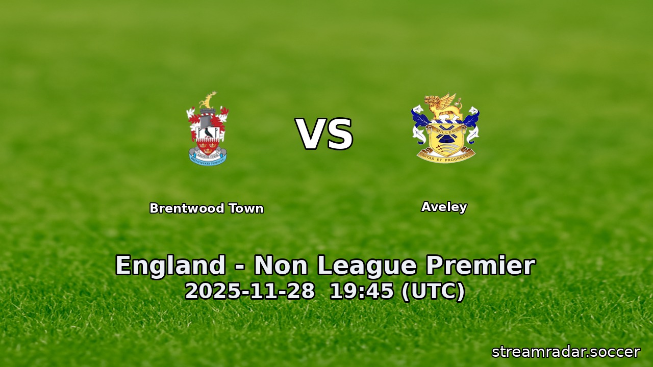 Brentwood Town vs Aveley