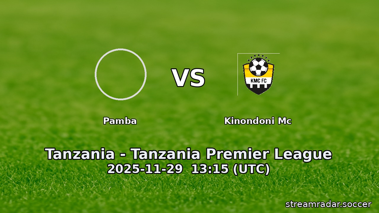 Pamba vs Kinondoni Mc
