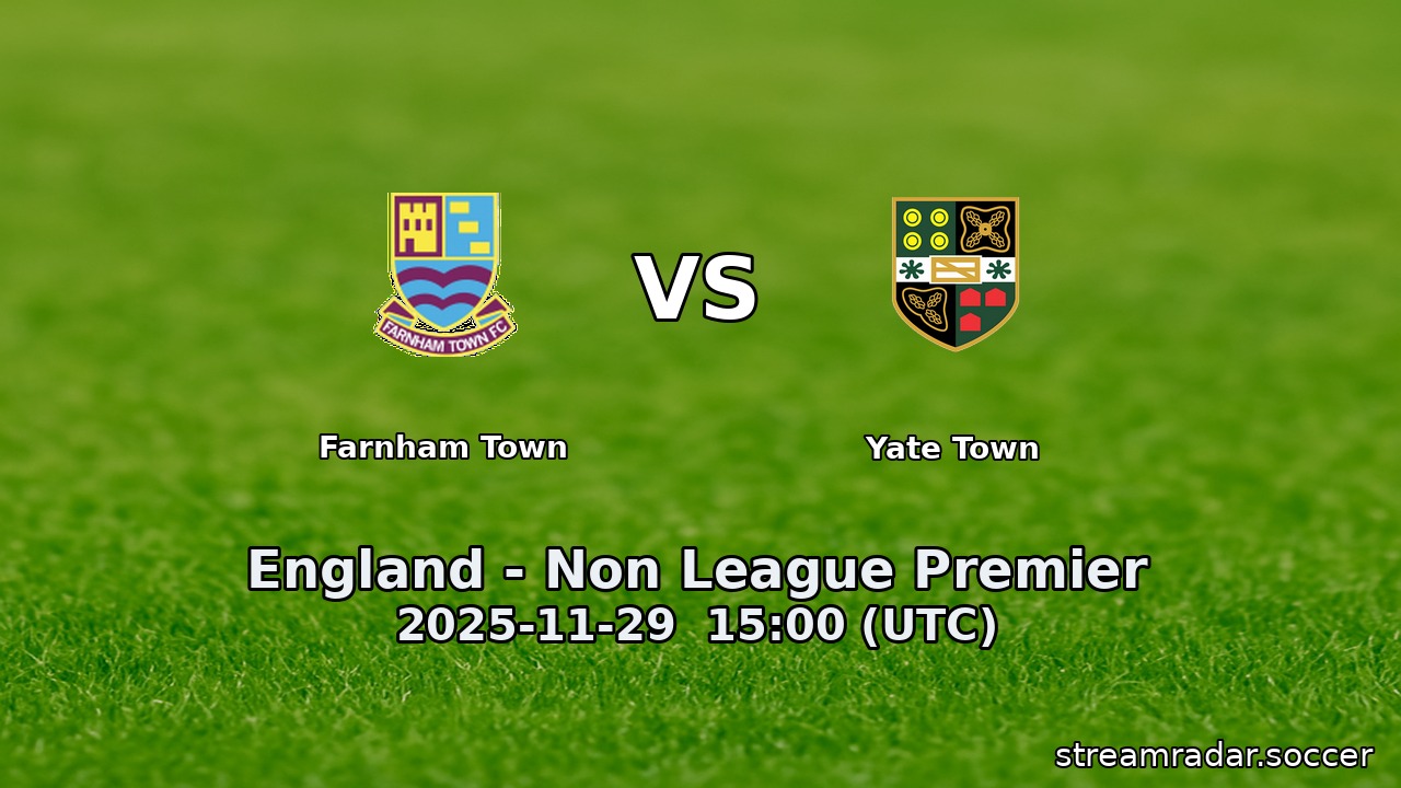 Farnham Town vs Yate Town