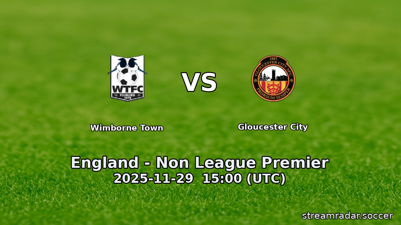 Wimborne Town vs Gloucester City