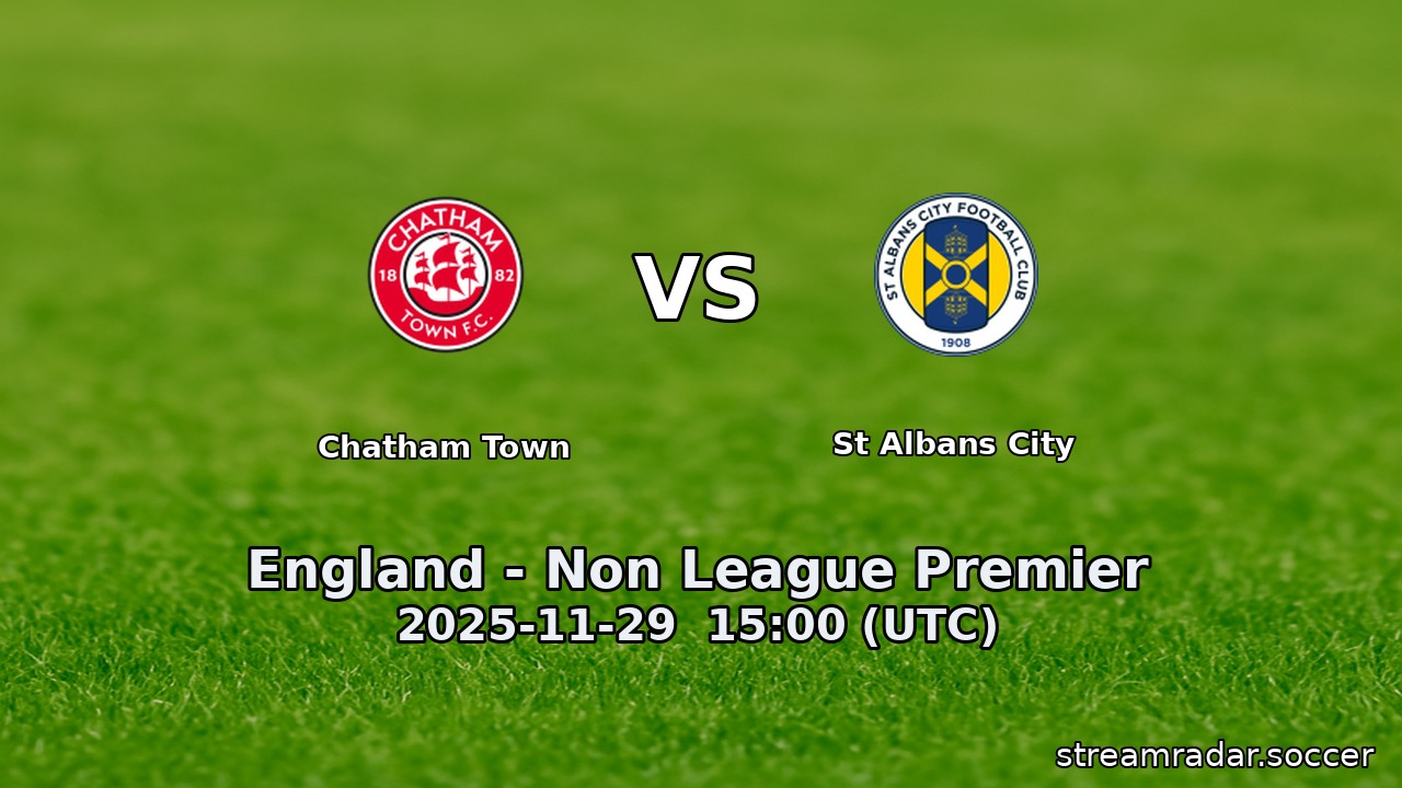 Chatham Town vs St Albans City