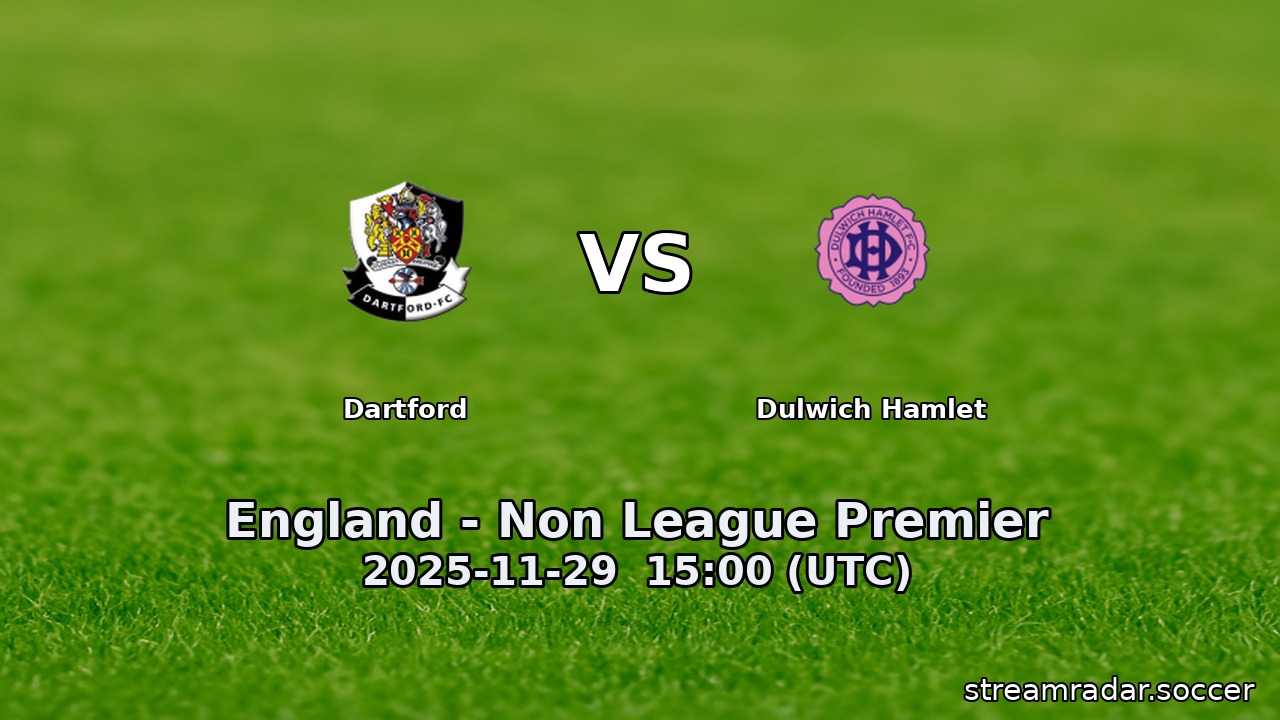 Dartford vs Dulwich Hamlet