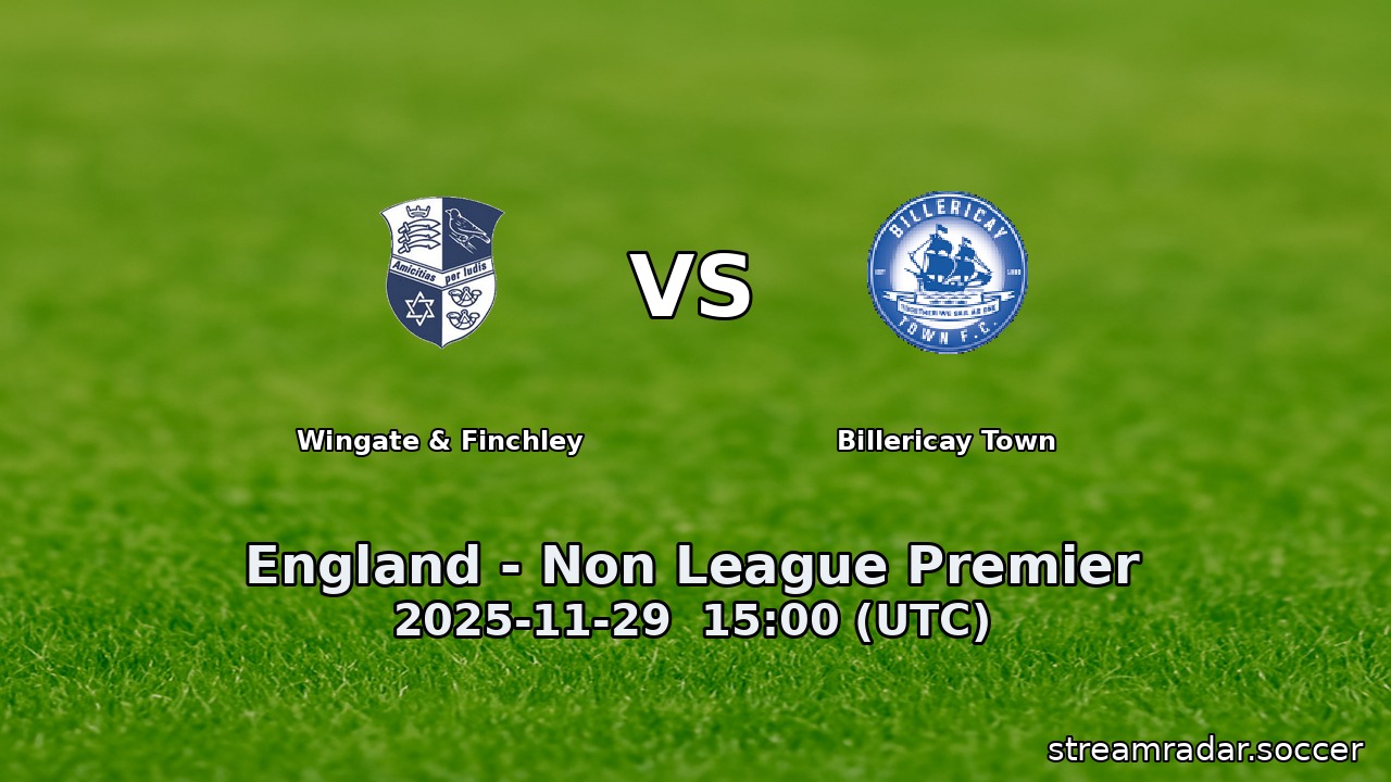 Wingate & Finchley vs Billericay Town