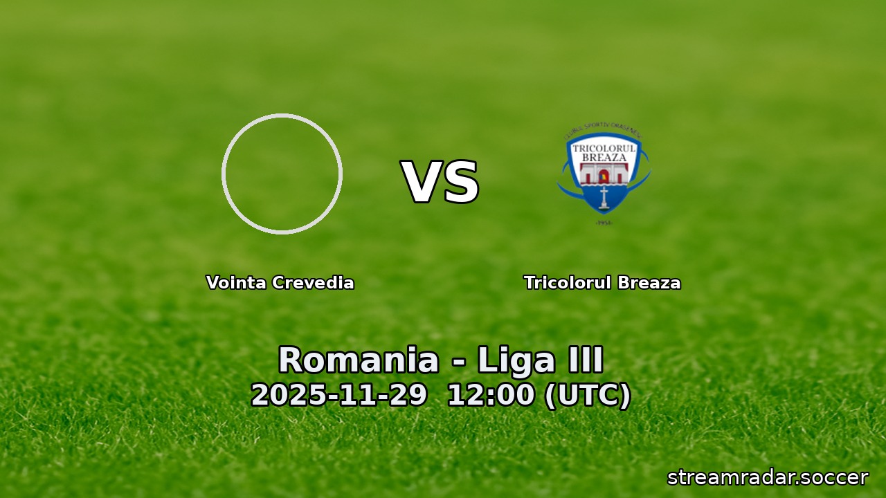 Vointa Crevedia vs Tricolorul Breaza