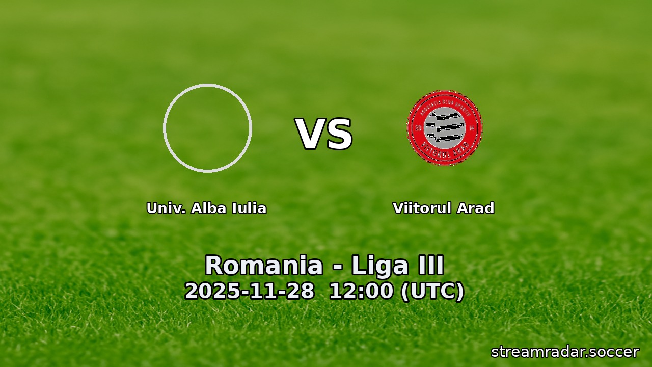 Univ. Alba Iulia vs Viitorul Arad