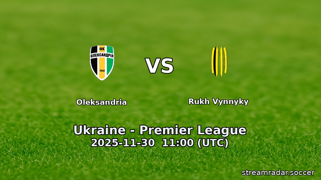 Oleksandria vs Rukh Vynnyky