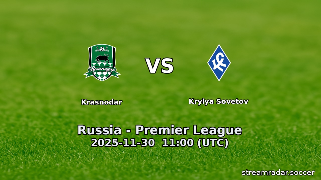 Krasnodar vs Krylya Sovetov