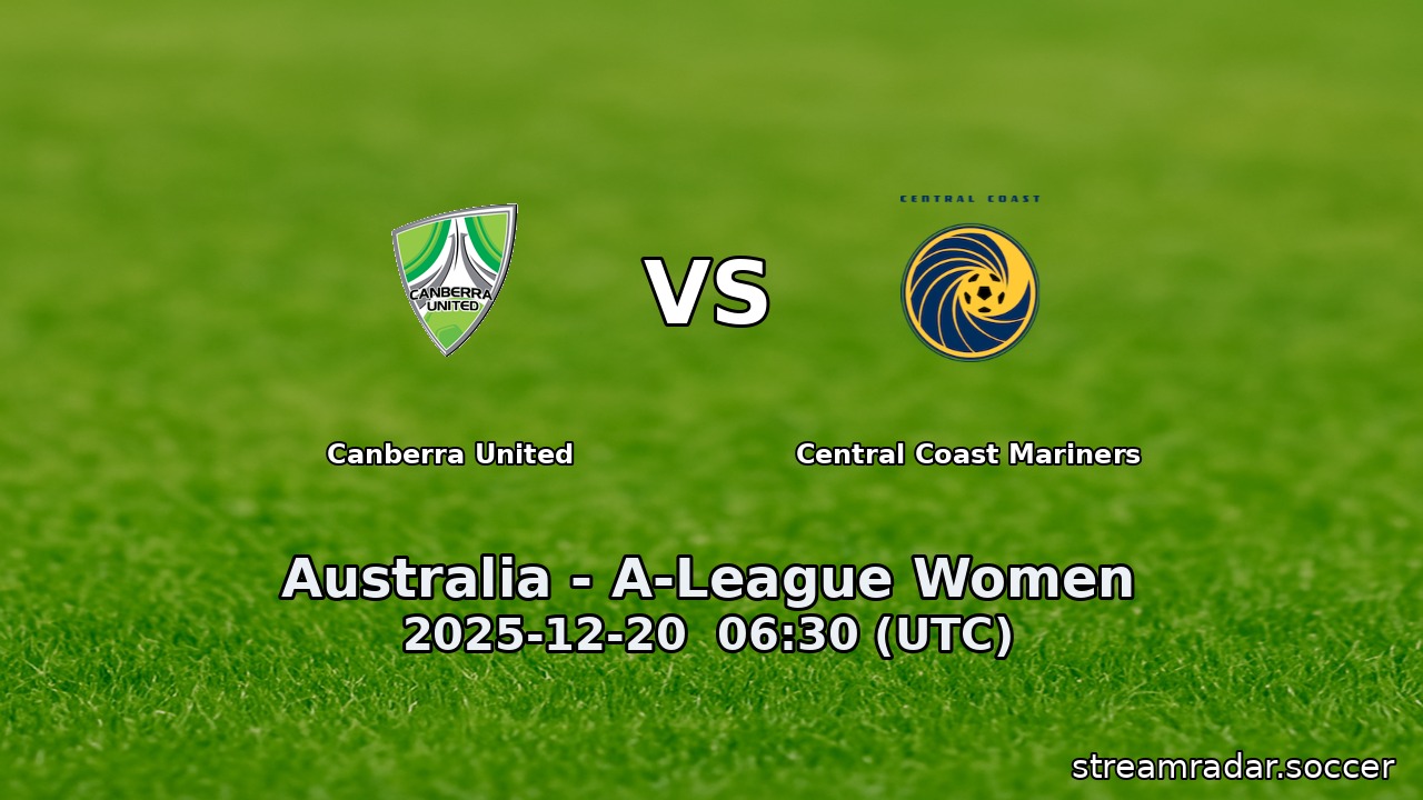 Canberra United vs Central Coast Mariners