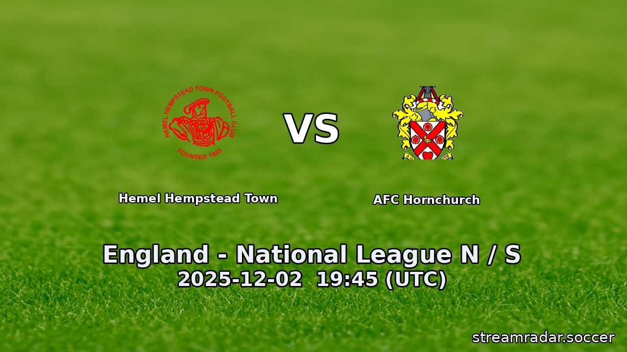 Hemel Hempstead Town vs AFC Hornchurch