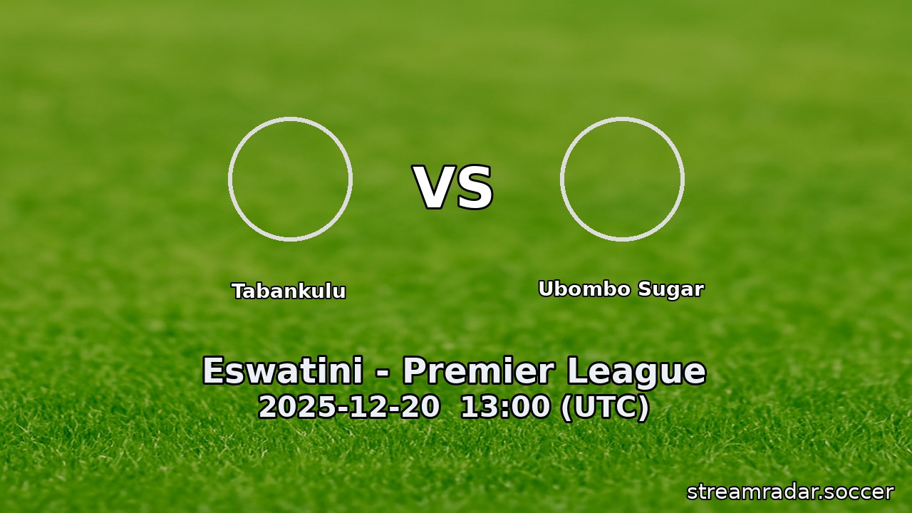 Tabankulu vs Ubombo Sugar