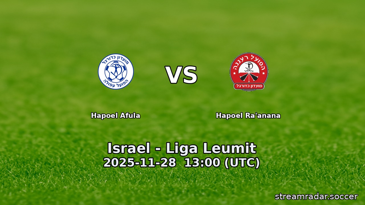Hapoel Afula vs Hapoel Ra'anana