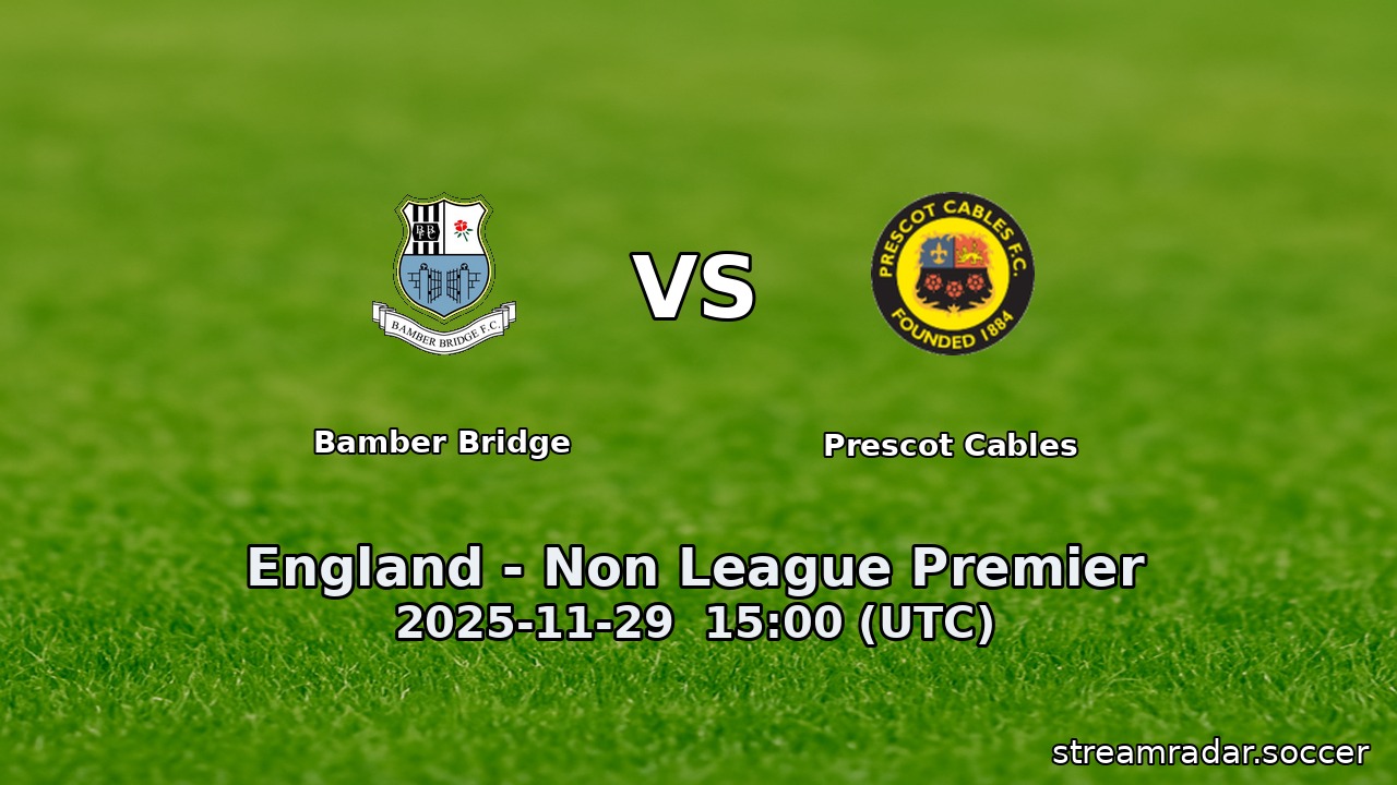 Bamber Bridge vs Prescot Cables